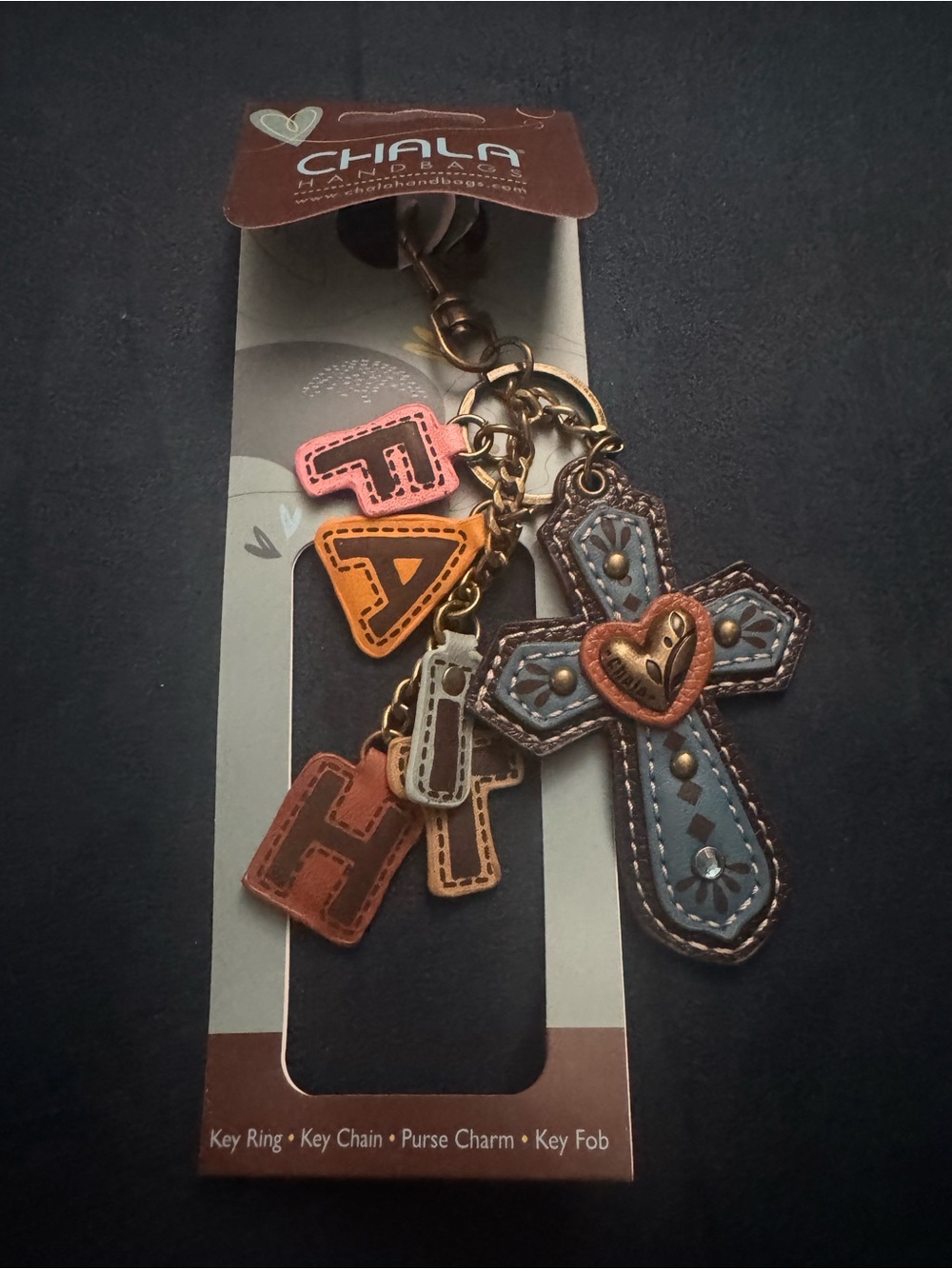 Chala Cross + F A I T H keychain bag charm - Picture 3 of 3